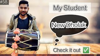 My student new dholak || New dholak || tone check ✅ || dholak lesson by || Rakshit soni #dholak