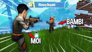 UN BAMBI ME LAISSE FAIRE TOP 1 SUR FORTNITE !