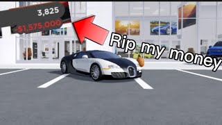 Roblox greenville buying the Bugatti