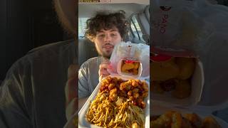 Panda Express (Spicy/Hot Orange Chicken, Honey Walnut, Chow Mein) #pandaexpress #mukbang #shorts