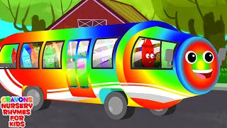 Wheels On The Bus Rainbow + More Nursery Rhymes & Songs for Babies