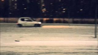 Snow drift crash / fail