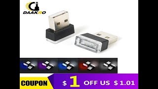 Mini USB LED Lamp Car Ambient Lights Decorative Emergency Universal PC Portable