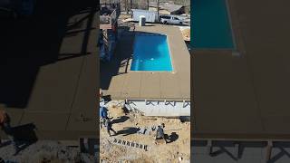 Huge pool patio concrete pour #pool #concrete #patio #construction #diy