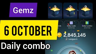 Gemz 6 october  combo cards | today  gemz  combo | 6 october | gemz