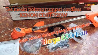 Review | Tes mesin potong rumput cordless XENON CDGT-720W hasilnya sungguh aw aw aw...