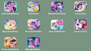 My Little Pony Harmony Quest,Rainbow Runners,Equestria Girls,My Little Pony Magic Princess,Coco Pony