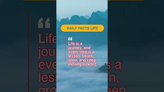 Life is a journey, and every step is aLesson.Learn, grow, and keep moving forward. #Short