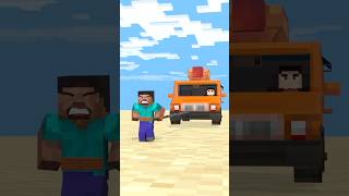 HELP Herobrine And His Friend Pull Heavy Things #friendship #shorts #trending #anime