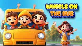 "WHEELS ON THE BUS! 🚌🎶 | Kids Song & Nursery Rhyme" #kidsvideo #greenscreen #animation #fyp