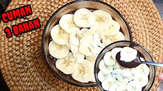 Resep Puding Coklat  Pisang Tanpa Gelatin( Cuman 3 Bahan Utama) Chocolate Banana Mousse Recipe