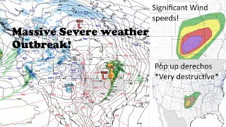 LIVE: Severe weather outbreak! Damaging winds! Large hail! Tornados.