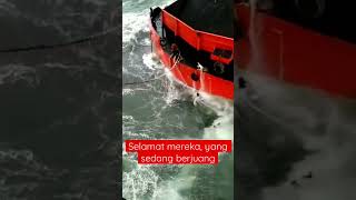 Bekerja dengan pertaruhan nyawa #shorts #kapal