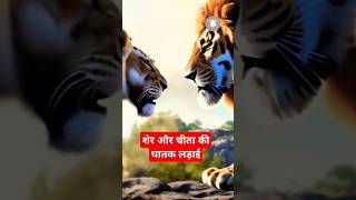 lion and Tiger fight | animal fight | #shorts #animals #animalfight