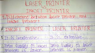 Laser printer vs inkjet printer|difference between laser printer and inkjet printer|laser printer.