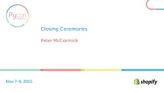 Closing Ceremonies (Peter McCormick)