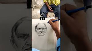 Live portrait study in fine art college #portraitdrawing #portrait #fineart #jamiamilliaislamia