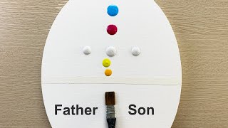 How to paint a father and son in Acrylic Painting #351