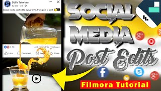 CREATE A SEAMLESS Syrup Pour Effect Between Social Media Posts | FILMORA TUTORIAL