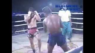 Myanmar Lethwei- Sit Thwe(Black) vs Min Htet Kyaw(Blue) KO