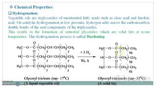 Fats and Oils: Introduction, Physical and Chemical properties