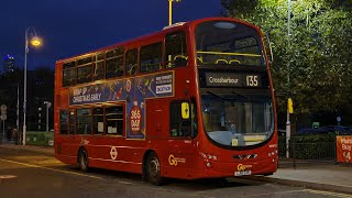 Journey on the Route 135 (WHV11 LJ61GXK) Volvo B5LH Wright Gemini 2 Go-Ahead London