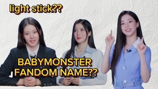 Babymonster revealed fandom name and prototype light stick 🤪