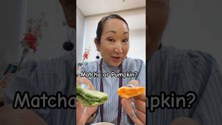 Trying Starbucks Japan’s Mocchiri Matcha & Pumpkin Milk Balls #shorts #starbucksjapan #vlog