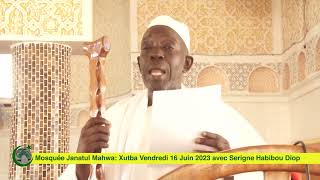 Mosquée Janatul Mahwa:  Xutba Vendredi 16 Juin 2023 avec Serigne Habibou Diop