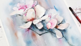 How To Paint Magnolia Flowers In Watercolor