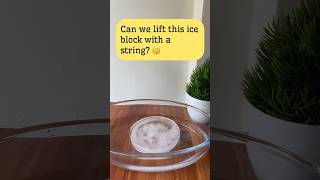 How to lift an ice block with a string 🤔 #shorts #experiment