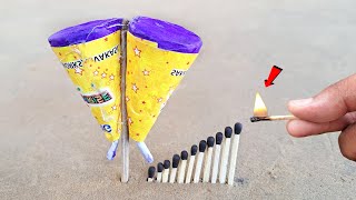 Matchstick Chain Reaction Domino Vs Diwali Crackers Amazing Experiment