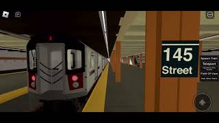 Virtual Railfanning on the IRT via D line (ROBLOX)