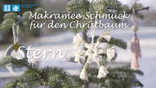 Ein Stern für den Christbaum: So knüpft ihr einen Makramee-Stern.