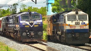 NAVY BLUE DIESEL Crosses WHITE DIESEL !! VASCO YESVANTPUR Express | Indian Railways