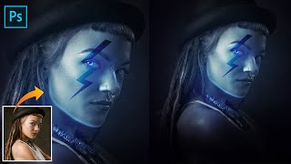 تأثير الاضاءة والتوهج على الصور بالفوتوشوب | Glow in the Dark Portrait Effect in Photoshop#Photoshop