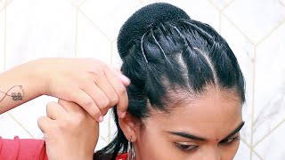 Easy Bun Hairstyles with Trick for Wedding & party | Updo Hairstyle | Long hair Self Hairstyles 2024