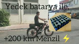 YEDEK BATARYA İLE +100 KM MENZİL. TÜM ELEKTRİKLİ BİSİKLETLER İÇİN UYGUN. Volta,Arora,RKS #ebike Jeep