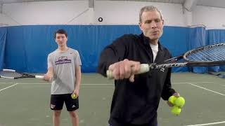 CoachED Weiss CONTINENTAL GRIP Drill bouncing the ball with the forehand & backhand