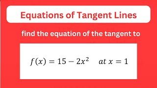 Tangent Lines-Application of differentials with solved problem