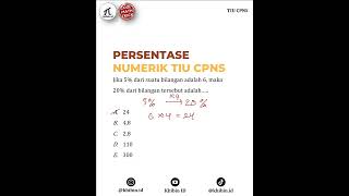 Persentase TIU CPNS #cpns2024 #tiucpns #cpns #fypシ #soalcpns