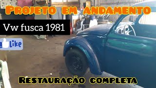 VOLKSWAGEN  FUSCA 1981.PROJETO EM ANDAMENTO ,FINALIZANDO A TAPEÇARIA COMPLETA