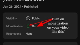 How to turn on monetization on your video on YouTube to get paid in PNG_2024