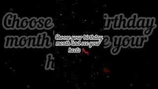 choose your birthday month & see your heel|choose to challenge|gifts|#shorts