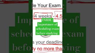 INBDE - Importance of scheduling for exam before studying