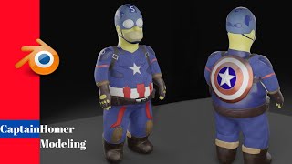 Captain Homer Sculpture - Captain Homer 3D Fan Art Blender Sculpting Character Tutorial