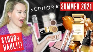 NEW $1000 Sephora Summer 2021 Makeup Haul ☀️ Luxury Makeup, Haircare, and Skincare