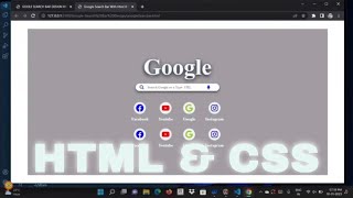 google page design in html || html search bar design || how to build a search bar in Html |