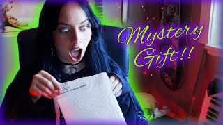 Opening a gift from a subscriber!