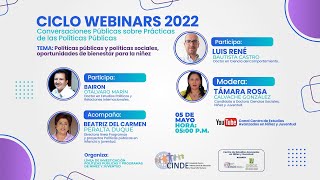 CICLO WEBINARS 2022 Conversaciones Públicas sobre Prácticas de las Políticas Públicas